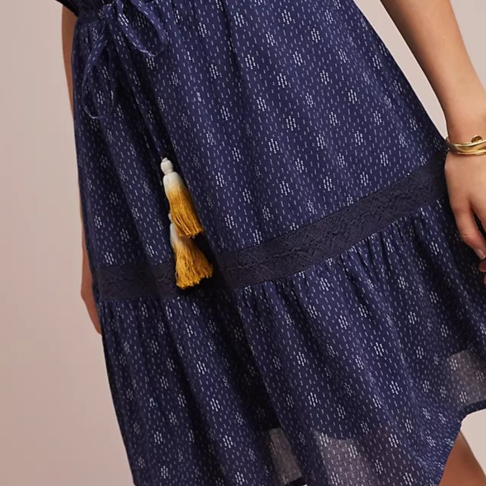 Elegant Navy Blue Dress - Picture 3 of 13